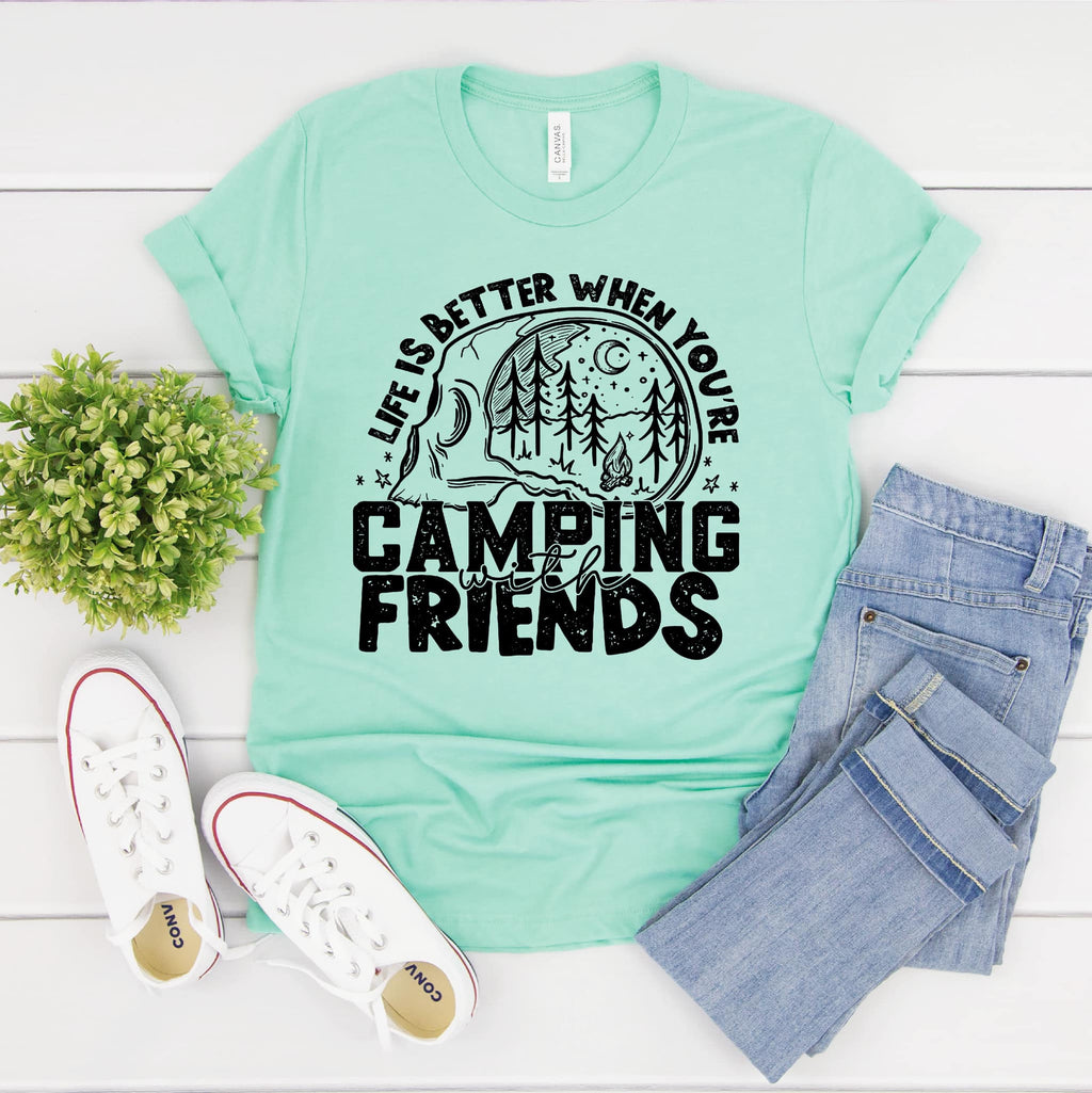 Camping Friends Graphic Tee
