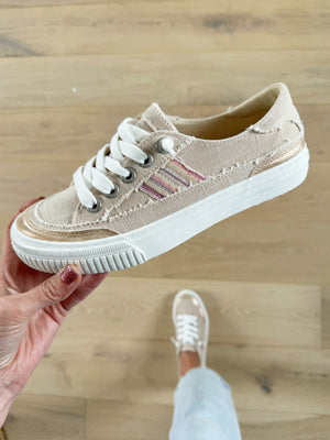 Blowfish My Way Sneakers in Sand Dollar and Rose Gold