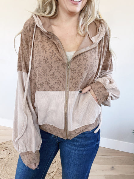 ルームウェア・パジャマ ALLISON BROWN FLOWER GARDEN ZIPUP HOODIE Volcom Women's Lived In Lounge Zip Hoodie – Cleanline Surf