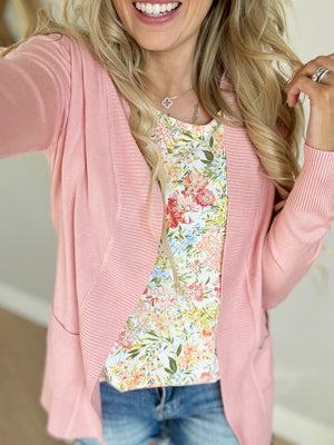 Everyday Cardigan in Dusty Pink