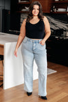 Judy Blue High Rise Tummy Control Vintage Wash Straight Jeans