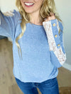 Laid Back Lace Top in Denim