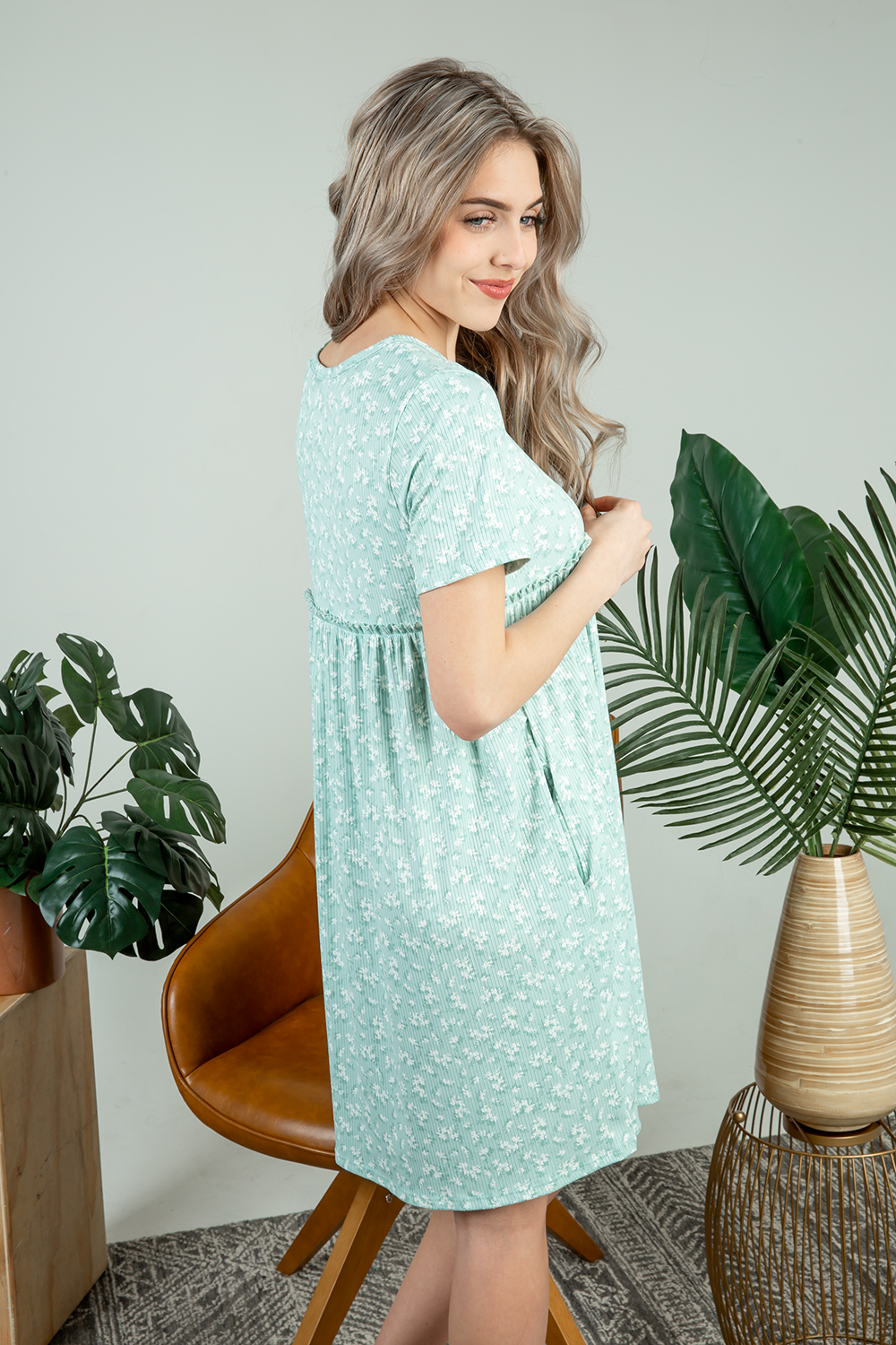 The Best Thing Floral Dress in Mint (SALE)