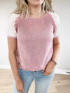 Sunshine Girl Ruffle Detailed Short Sleeve in Blush