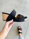 Very G I See You Laurie Platform Buckle Sandals in Black