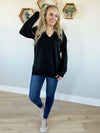 Thread & Supply Scarlett Top In Black Slub