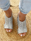 Corky’s Carley Silver Glitter Wedge Sandal