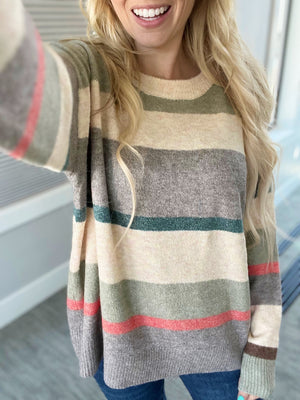 Make Your Move Sweater in Sage Stripe