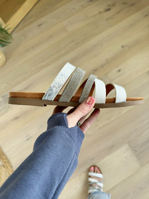 Very G Ginger Sandals in White (SALE)