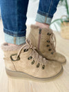 Blowfish Next Level Faux Fur Lined Booties in Almond (SALE)