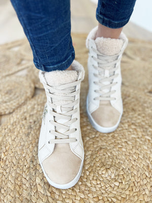 Very G Larger Than Life High Top Star Sneakers in Cream