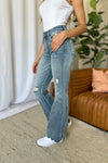 Judy Blue Tummy Control Distressed Flares