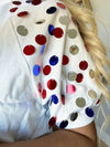 Party in the USA Spangle Puff Sleeves Top