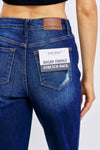 Judy Blue High Rise Rigid Magic Distressed Straight Jeans
