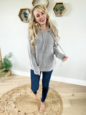 Lost In Your Eyes Hooded Sweater in Blush
