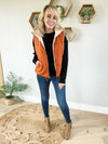 Independent Reversible Padded Vest in Copper and Cream