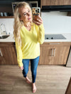 Over and Over Again V-Neck Sweater in Yellow