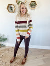 The Skye Striped Sweater in Oatmeal