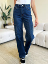 Judy Blue High Rise Straight Cargo Jeans