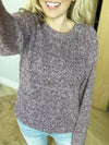 Last But Not Least Sweater in Two Tone Purple