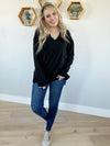 Thread & Supply Scarlett Top In Black Slub