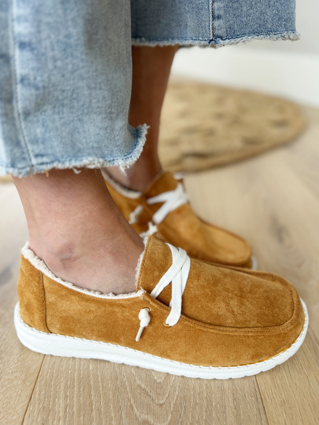Gypsy Jazz Harley Sherpa Lined Slip-Ons in Tan (SALE)