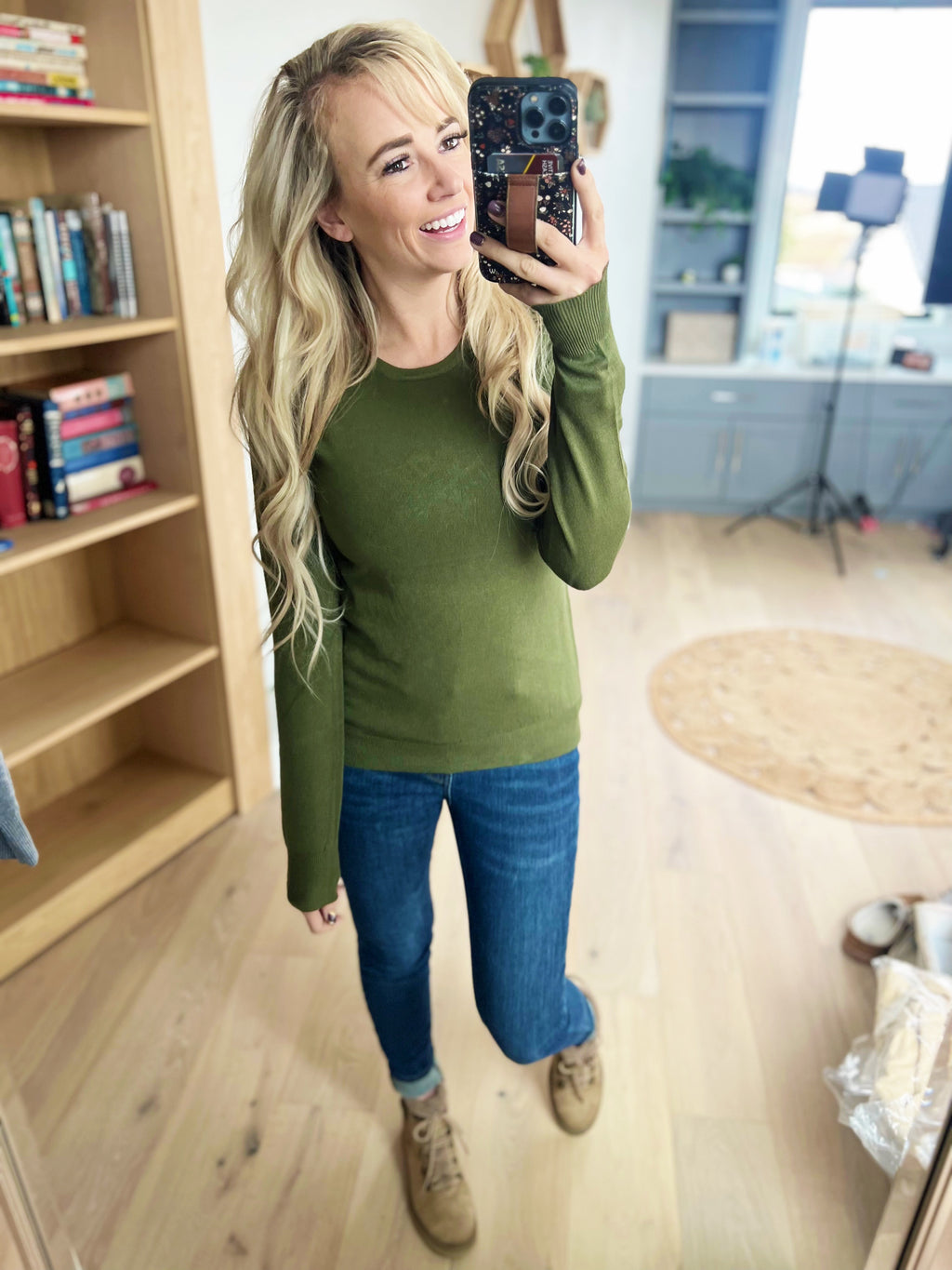 Be There Sweater in Olive
