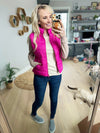 Bunny Hill Quilted Nylon Puffer Vest in Rose Violet