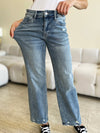 Judy Blue High Rise Distressed Straight Jeans