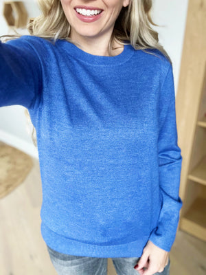 Keep It Cool Cashmere-Like Sweater in Cobalt Blue