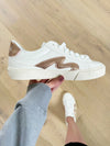 Blowfish Always Out Vice Sneakers in White & Rose Gold