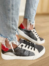 Blowfish Hot Girl Sneakers in Gunmetal and Red (SALE)