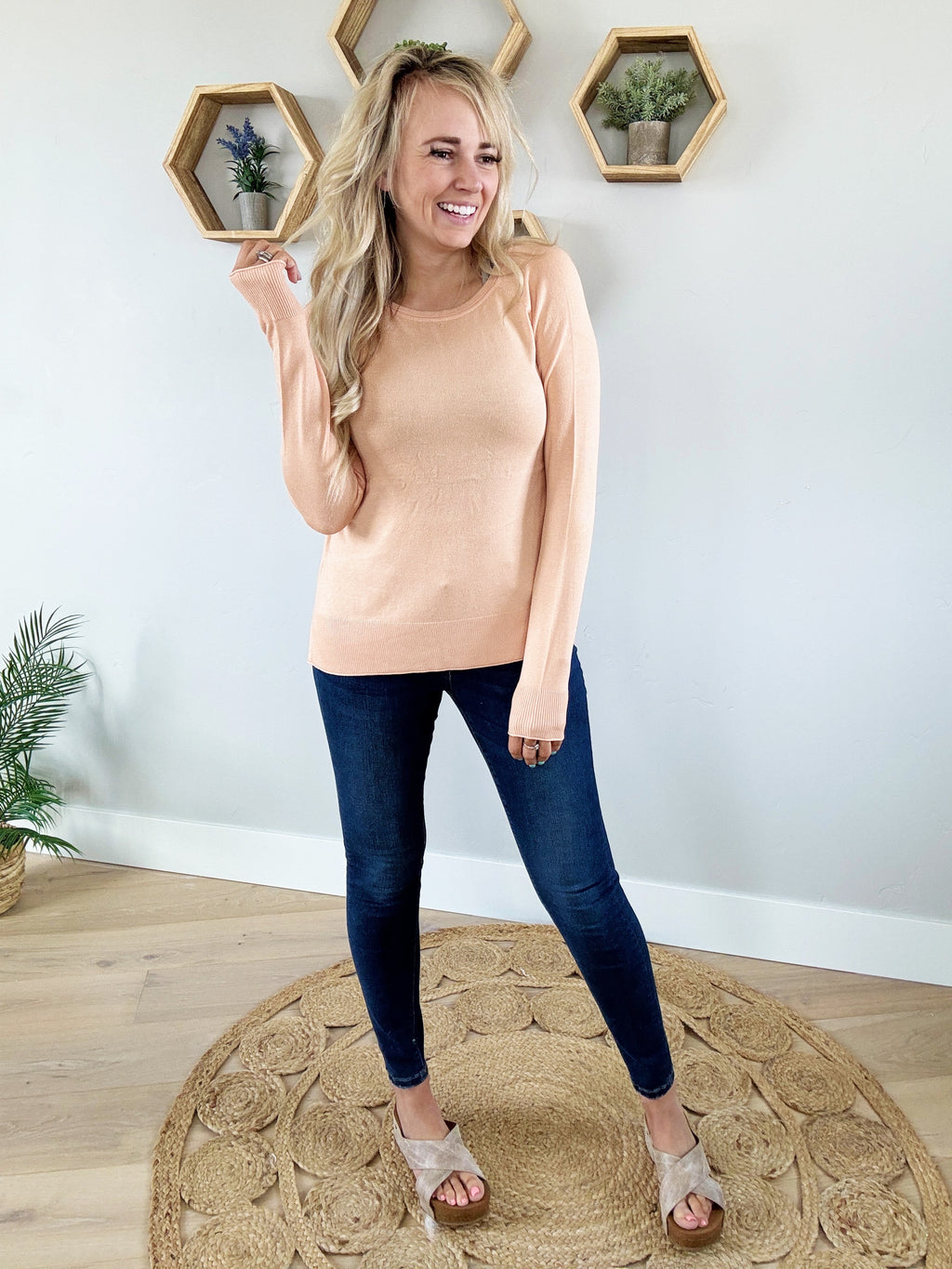 Be There Sweater in Apricot