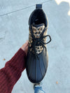 Gypsy Jazz Duck Boots in Black and Animal Print (SALE)