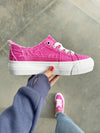 Blowfish Sneakers in Pink With Floral Embroidery
