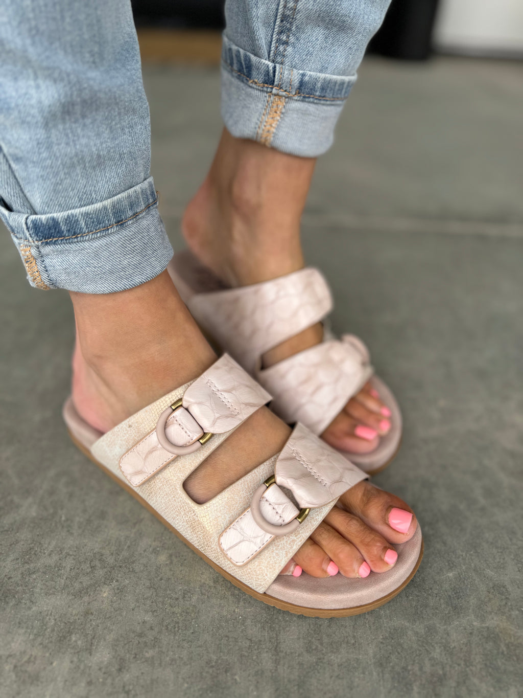 Blowfish Cardinal Sandals in Rose Gold