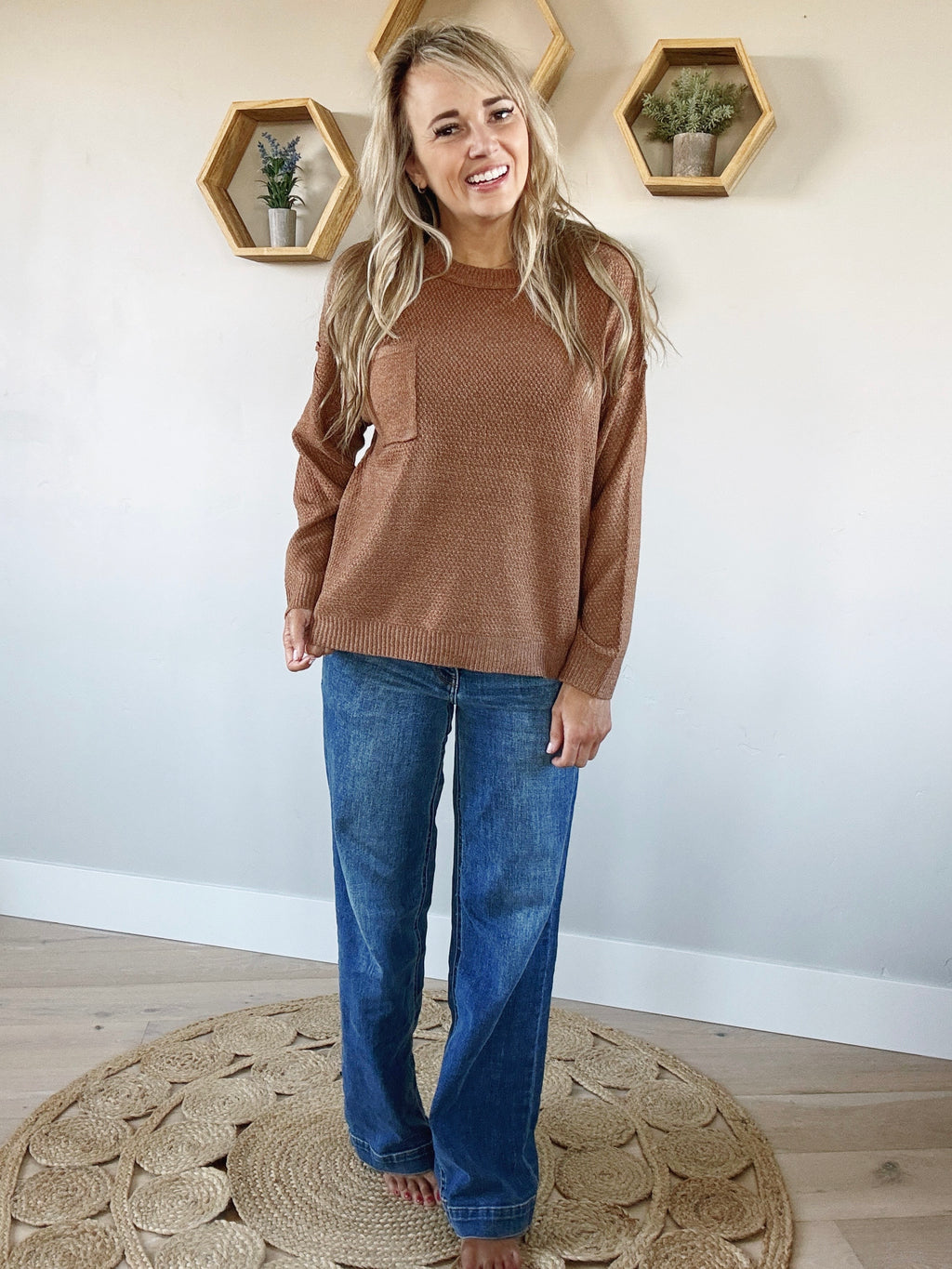 Perfect For Fall Sweater in Chestnut