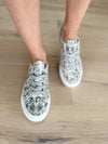Blowfish On My Mid Sneakers in Light Gray Floral