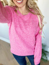 Fashionably Late Sweater In Pink