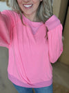 Opposites Attract Terry Pullover in Neon Pink