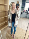Element of Surprise Striped Cardigan in 2 Tone Brown