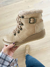 Blowfish Next Level Faux Fur Lined Booties in Almond (SALE)