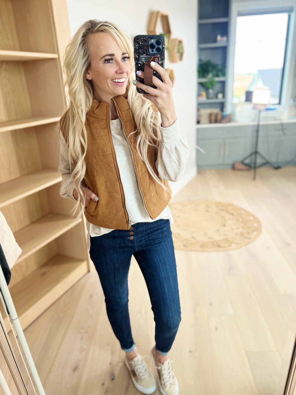 No Invitation Needed Vest in Camel
