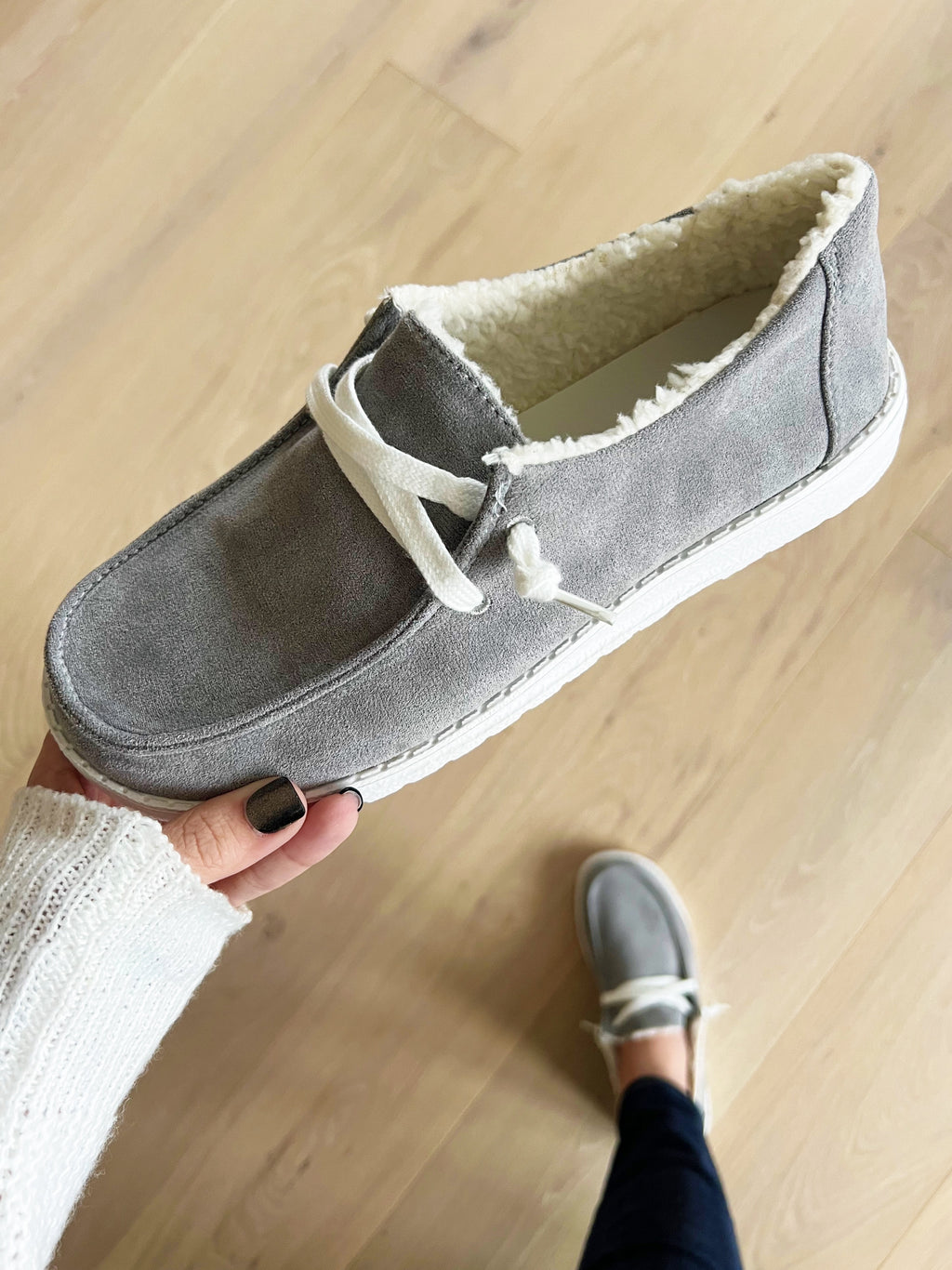 Gypsy Jazz Sherpa Lined Shoes in Gray