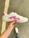 Blowfish Never Forget Vice Sneakers in White & Pink