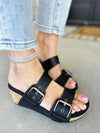 Very G I See You Laurie Platform Buckle Sandals in Black