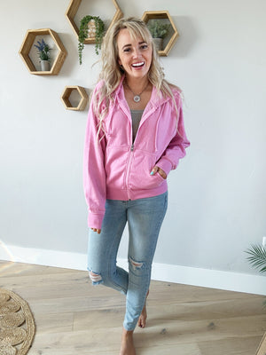 Step Ahead Oversized Zip-Up Hoodie (Multiple Colors)