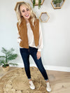 No Invitation Needed Vest in Camel