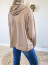 POL In the End Balloon Sleeve Cut Sew Sweater Knit Top in Mocha