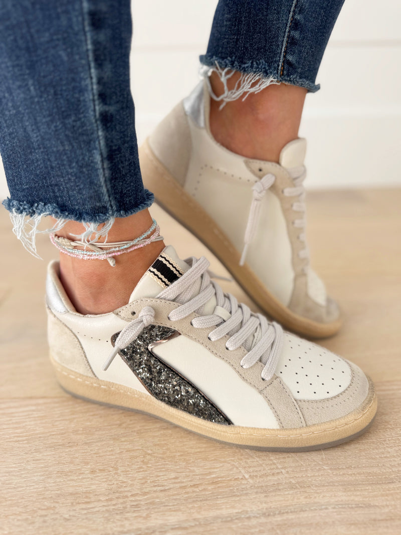 Shushop Salma Sneakers in Steel Glitter – Ivory Gem
